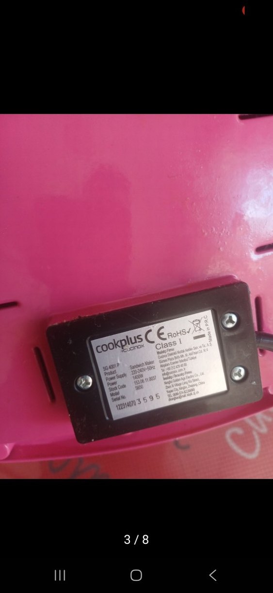 Pastel Pembe Tost ve Sandviç Makinesi - Görsel 3