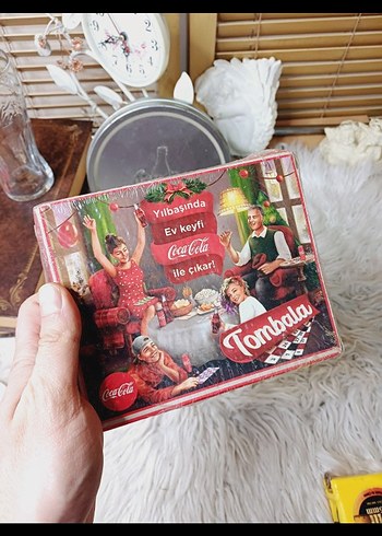 CocaCola Temalı Masa Saati ve Bardak Seti - Görsel 2