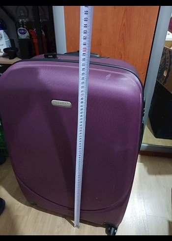 Mor Erkek Bavulu, Tokalı, Düz Desensiz - Görsel 6