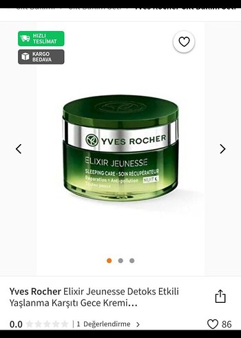  Beden Renk Yves Rocher Gece Nemlendirici Krem