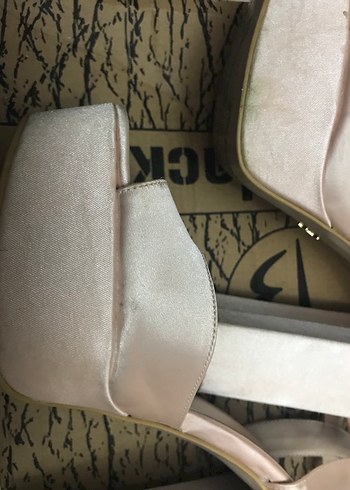 Pudra Renkli Kadın Topuklu Abiye Ayakkabı - Görsel 5