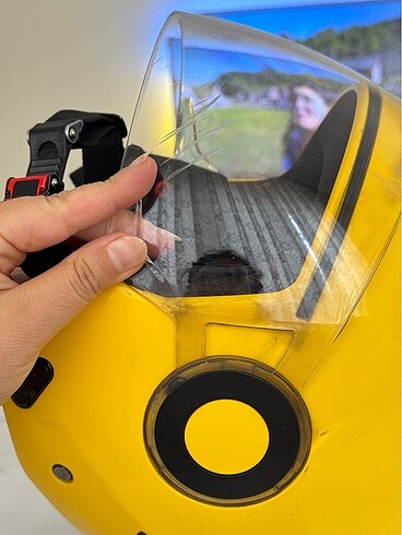 Yarım Kask L beden Sarı - Görsel 9