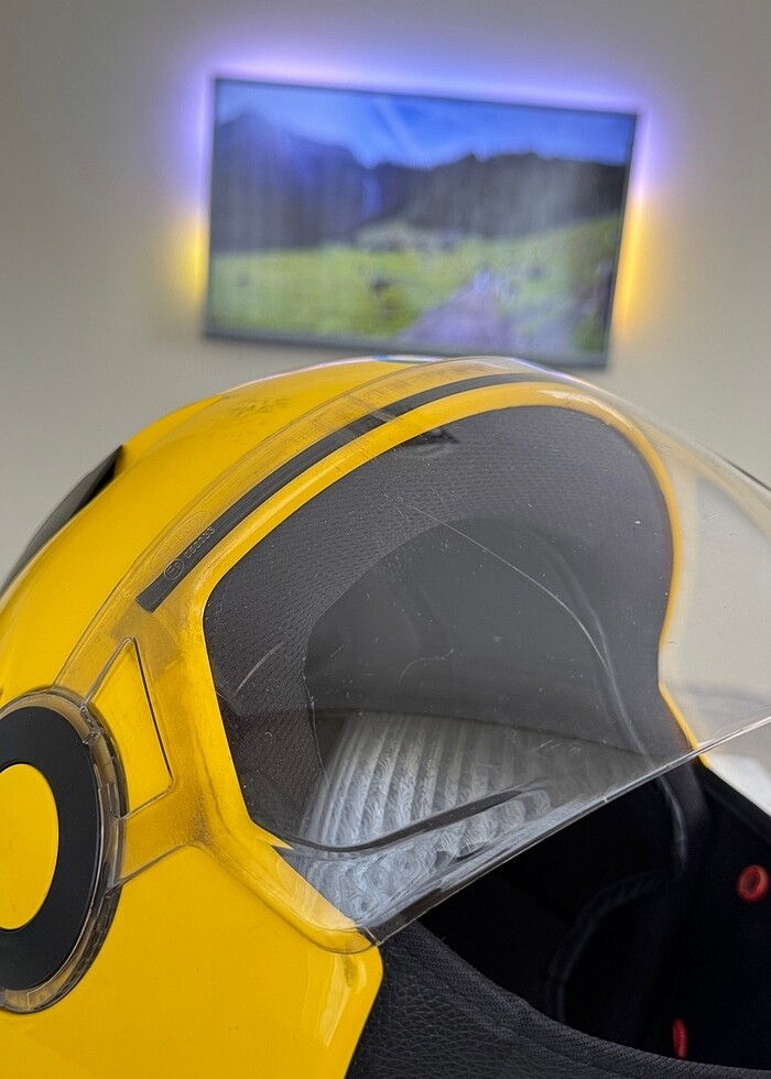 Yarım Kask L beden Sarı - Görsel 5