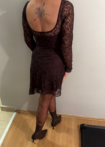 Kahverengi Elbise - Görsel 2