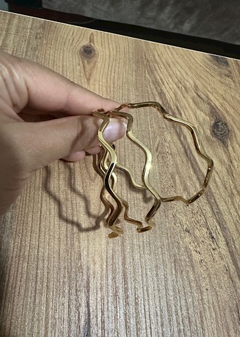 Beden altın Renk Zigzag Çelik Ajda Bileklik
