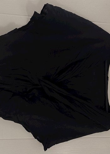 Siyah Drapeli V Yaka Hamile pareo - Görsel 2