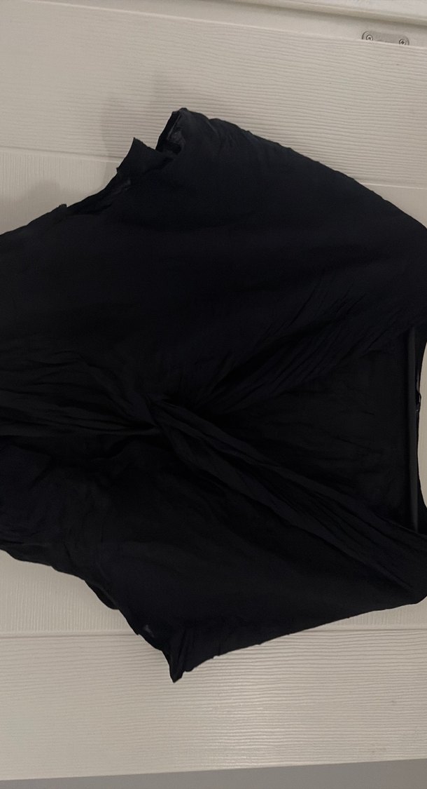 Siyah Drapeli V Yaka Hamile pareo - Görsel 2