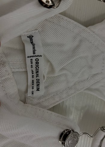 Kadın Beyaz Keten Midi Salopet - Görsel 3