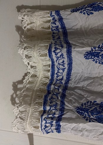 Bohem Çok Renkli Püsküllü Uzun pareo - Görsel 2