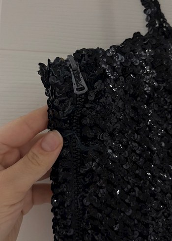 Siyah Pul İşlemeli Mini Bustiyer - Görsel 2