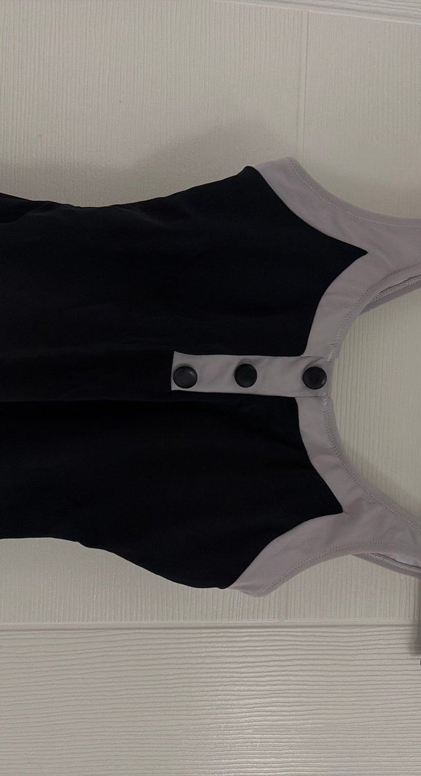 Düğmeli Gri Siyah Kadın Mayo - Görsel 3