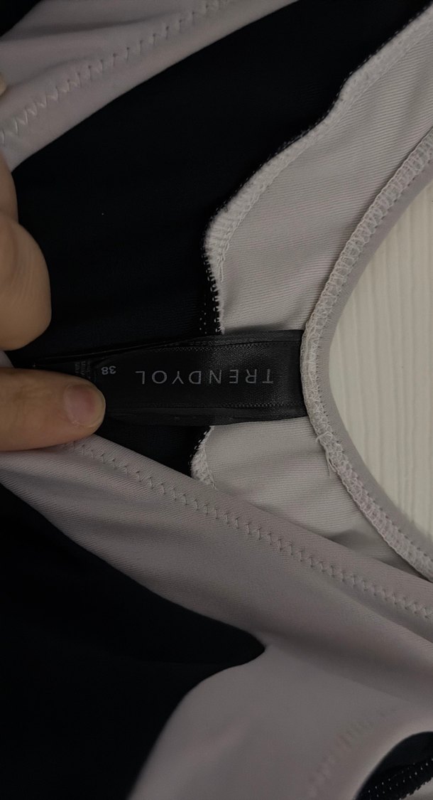 Düğmeli Gri Siyah Kadın Mayo - Görsel 4