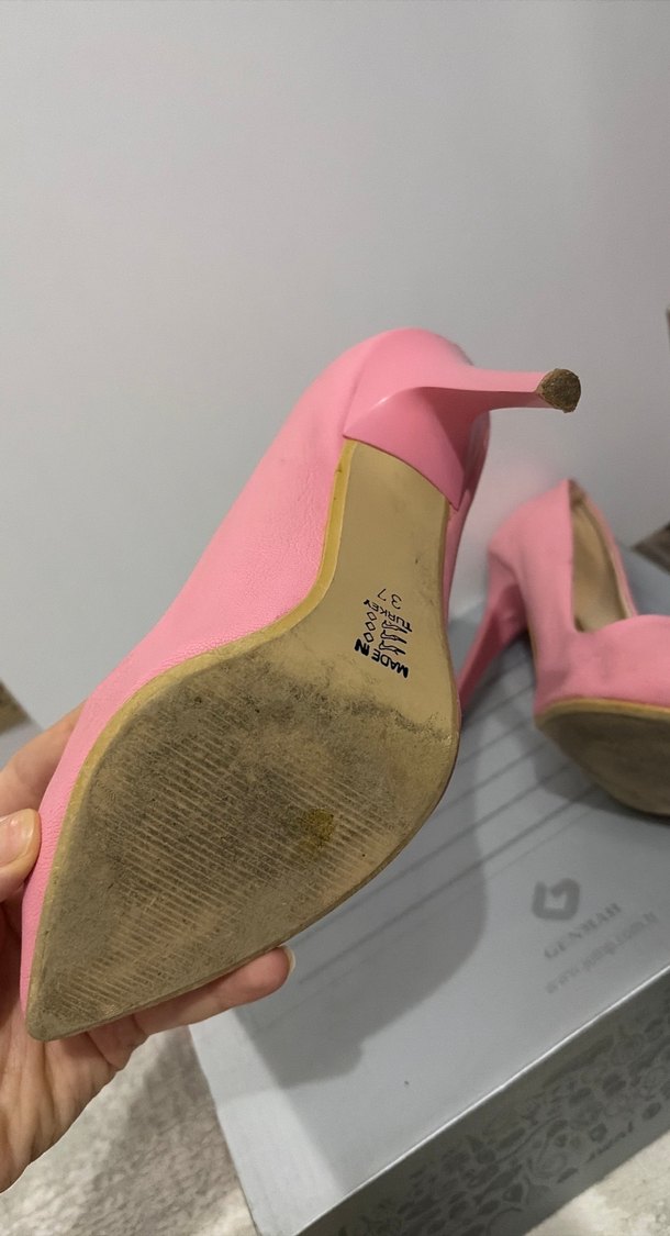 Pembe Stiletto Topuklu Kadın Ayakkabı - Görsel 3