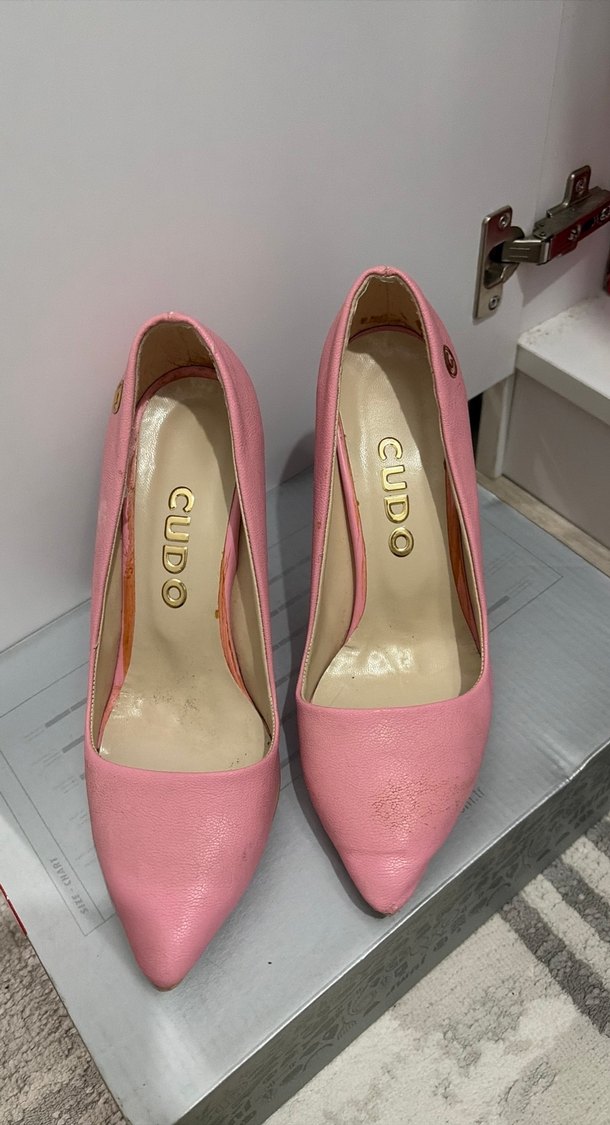 Pembe Stiletto Topuklu Kadın Ayakkabı - Görsel 2