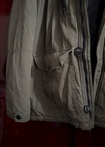 Gri Kamuflaj Desenli Erkek Midi Ceket - Görsel 2