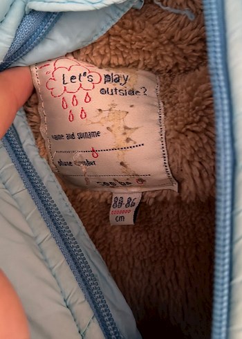 Mavi Erkek Çocuk Fermuarlı Mont - Görsel 2