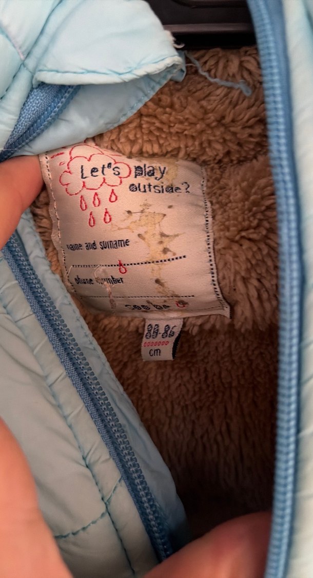 Mavi Erkek Çocuk Fermuarlı Mont - Görsel 2