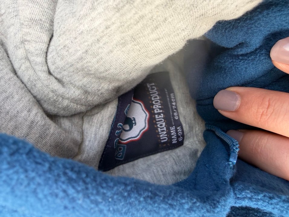 Mavi Kapüşonlu Erkek Çocuk Polar Ceket - Görsel 2