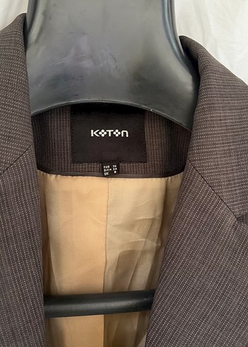 Kahverengi Düğmeli Kadın Blazer Ceket - Görsel 2