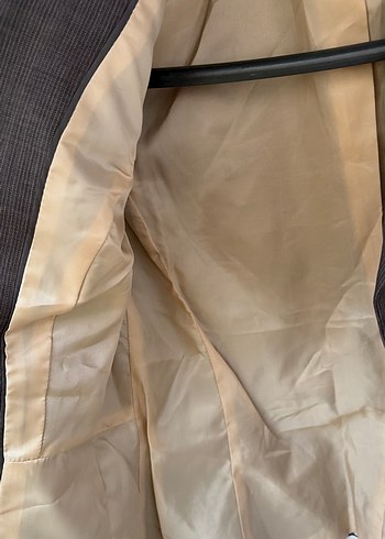 Kahverengi Düğmeli Kadın Blazer Ceket - Görsel 3