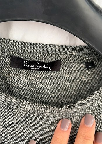 Gri Kısa Kollu Erkek Keten Tişört - Görsel 2