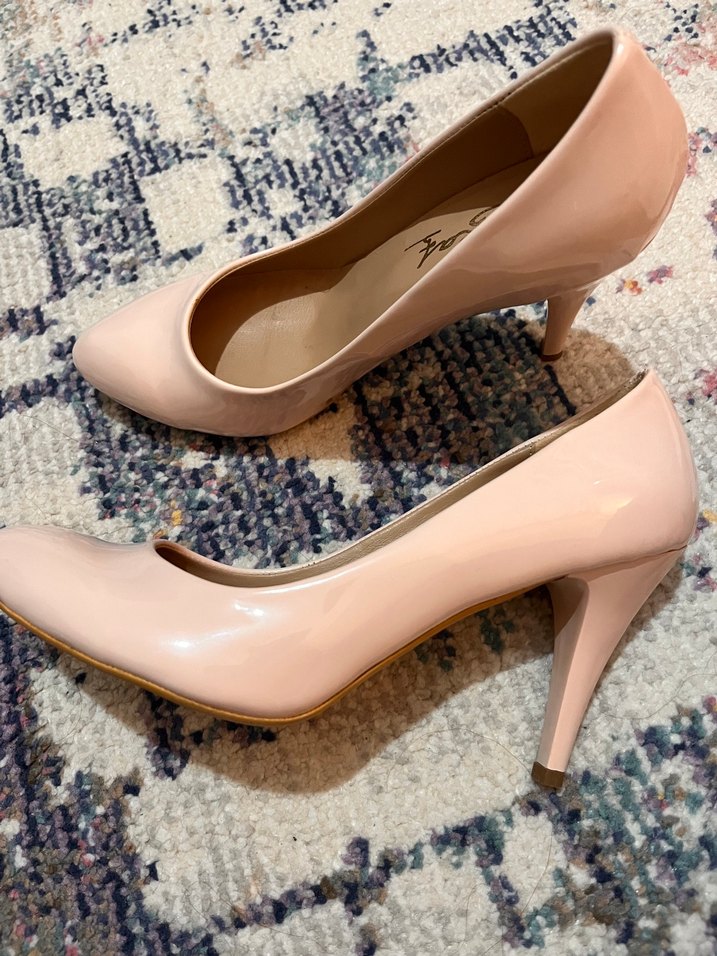 Pudra Kadın Stiletto Topuklu Klasik Ayakkabı - Görsel 3