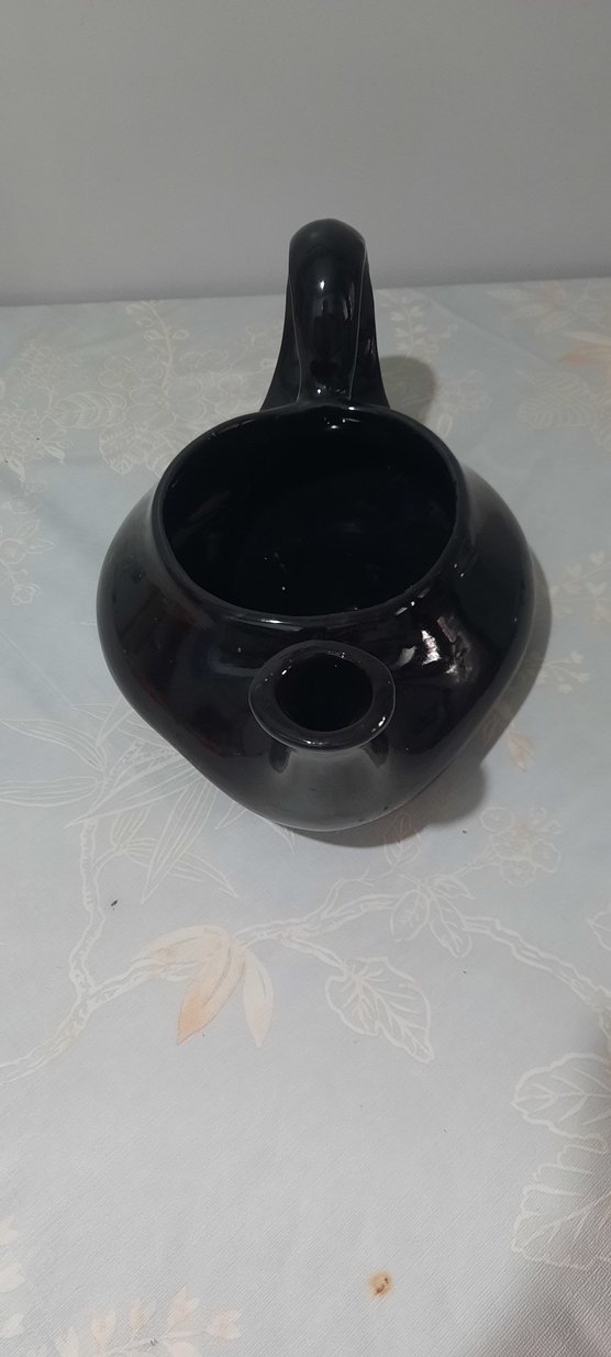 Siyah Seramik Çaydanlık saksı - Görsel 2