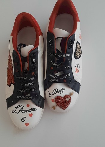 Dolce & Gabbana Kadın Beyaz Spor Ayakkabı - Görsel 4