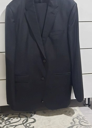 Düğmeli Siyah Erkek Takım Elbise Ceketi - Görsel 3