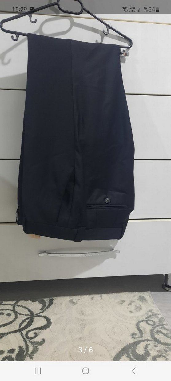 Düğmeli Siyah Erkek Takım Elbise Ceketi - Görsel 2