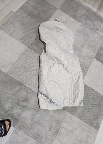 l Beden Gri Drapeli Kadın Midi Yelek