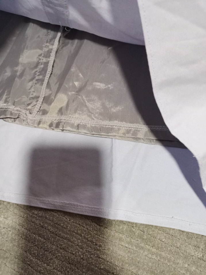 Beyaz Midi Keten Hamile Eteği - Görsel 3