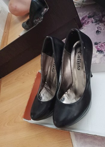36 Beden siyah Renk Diger Siyah Platform Topuklu Kadın Stiletto