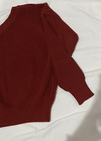 Diğer Bordo Kadın Triko Bluz, Tek Kol, Uzun Kol