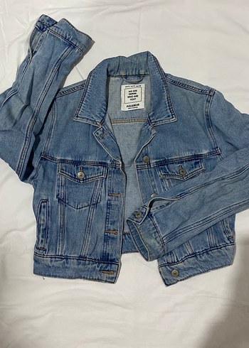 Düğmeli Mavi Kadın Denim Ceket