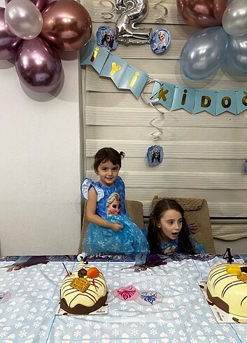 Diğer Elsa elbise doğum günü konsepti