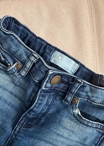 GAP BABY unisex Çocuk Düğmeli Mavi Denim Pantolon - Görsel 2
