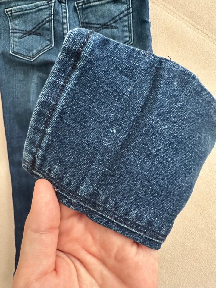GAP BABY unisex Çocuk Düğmeli Mavi Denim Pantolon - Görsel 4