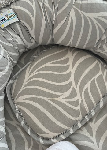 BABYJEM Gri Desenli Bebek Uyku Yatağı babynest - Görsel 3