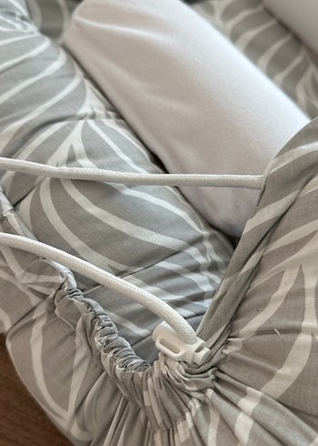 BABYJEM Gri Desenli Bebek Uyku Yatağı babynest - Görsel 2