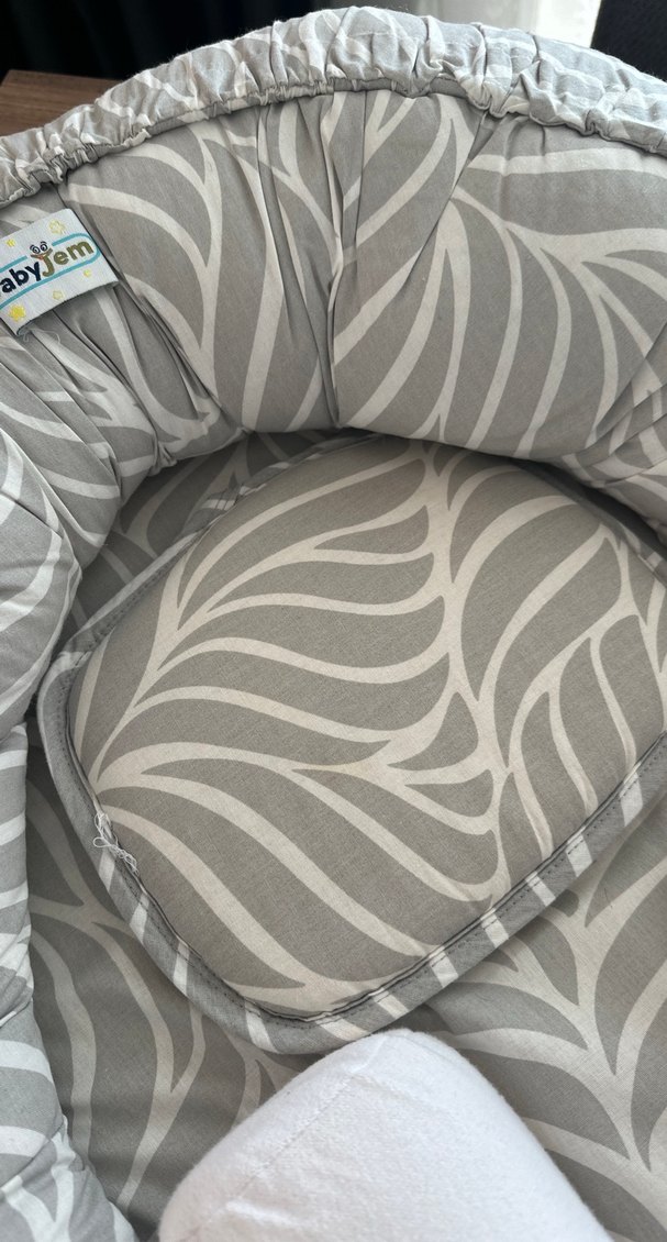 BABYJEM Gri Desenli Bebek Uyku Yatağı babynest - Görsel 3
