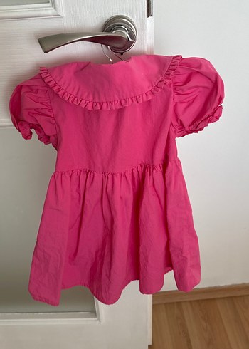 Pembe Kız Çocuk Fırfırlı Bohem Elbise lcw - Görsel 4