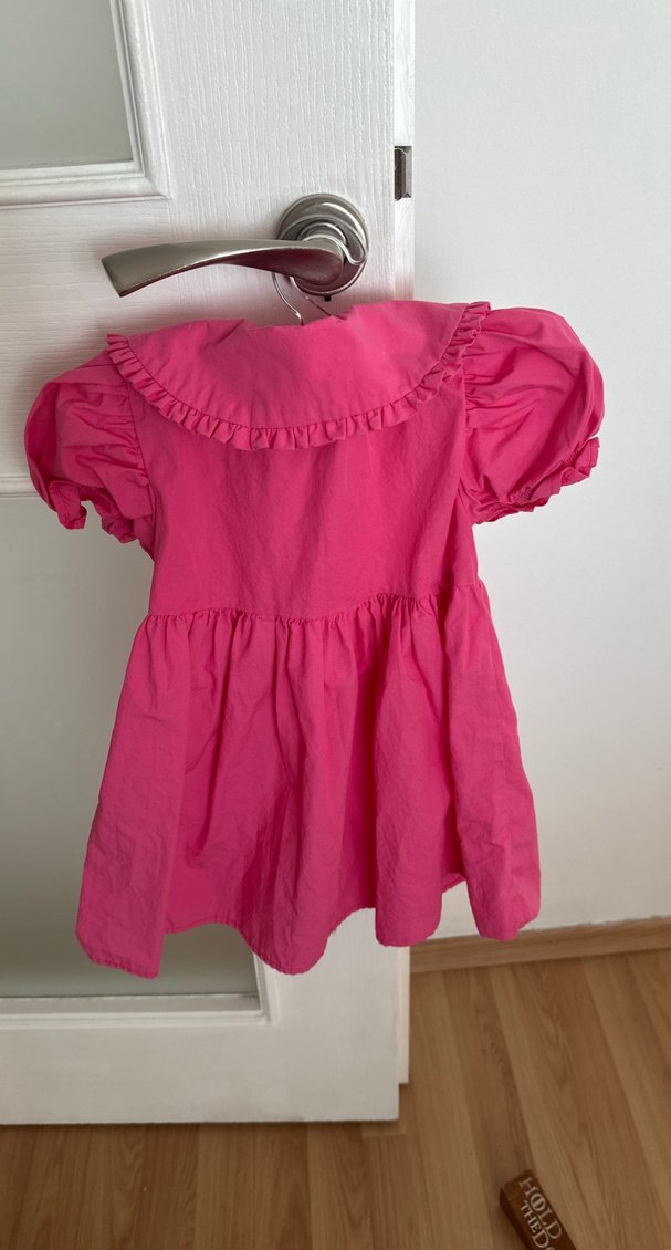 Pembe Kız Çocuk Fırfırlı Bohem Elbise lcw - Görsel 4