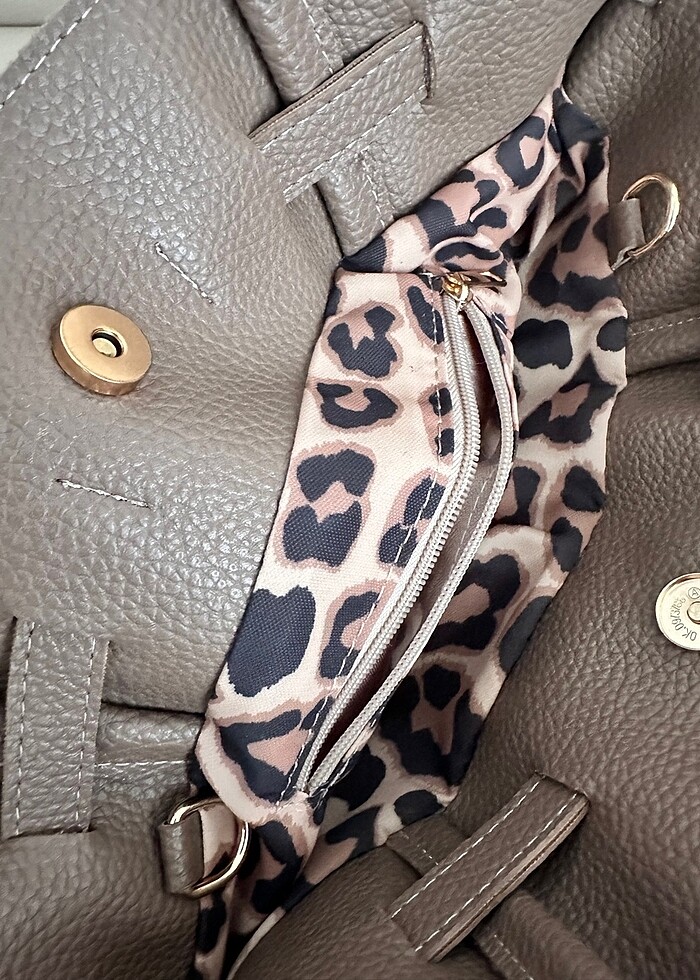 Gerçek süet deri çanta - Görsel 2