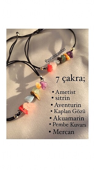 7 çakra bileklik