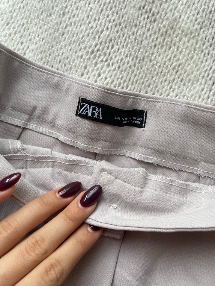 Düğmeli Bej Yüksek Bel Mini Şort - Görsel 2