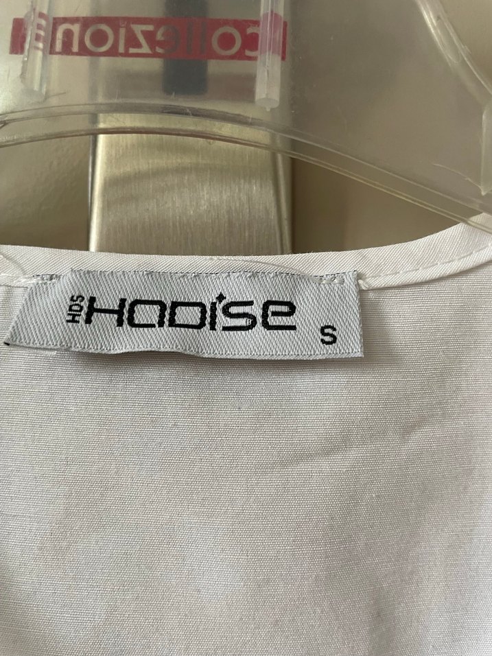 Düğmeli Beyaz Mini Keten Kadın Gömlek - Görsel 5