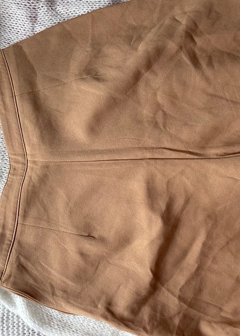 Bej Pileli Midi Kadın Etek - Görsel 3