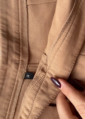 Bej Pileli Midi Kadın Etek - Görsel 5