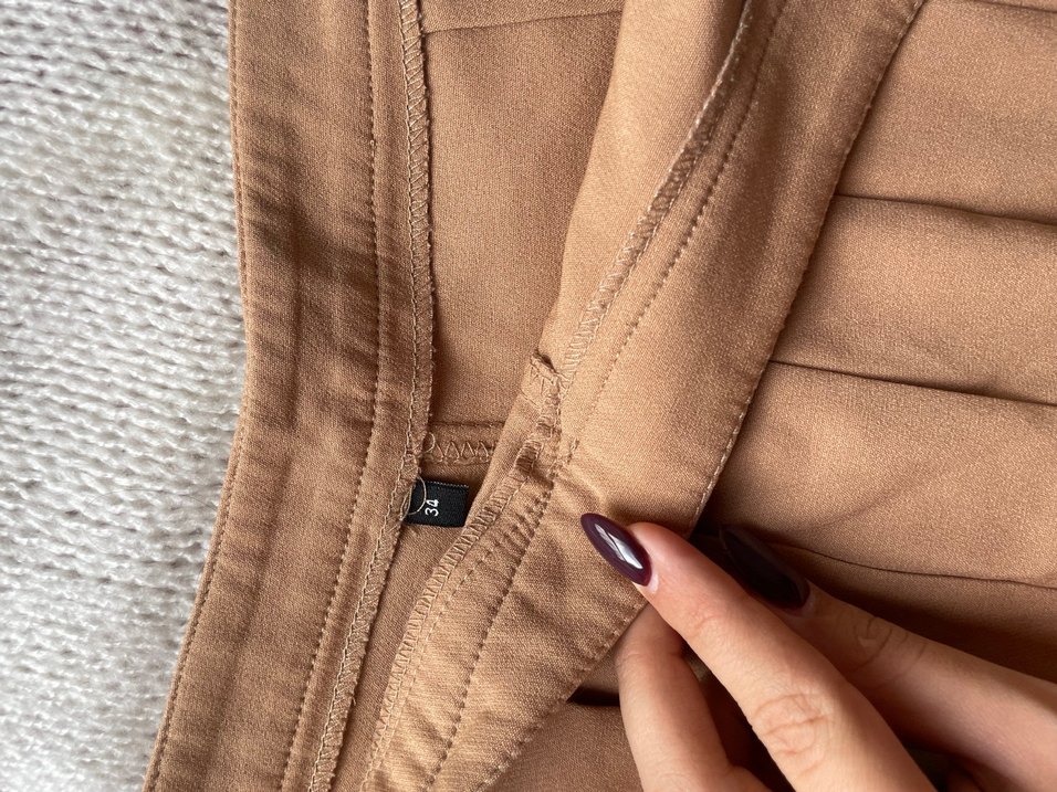 Bej Pileli Midi Kadın Etek - Görsel 5